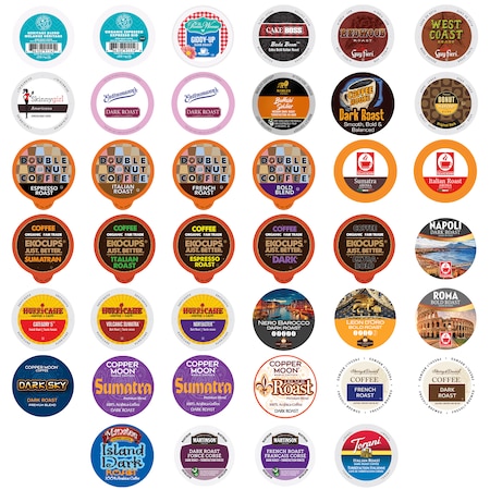 Perfect Sampler Dark Roast Coffee Pod Variety Pack, Keurig K Cups Compatible, 40 Pack WM-PS-Cheap-Bold-40